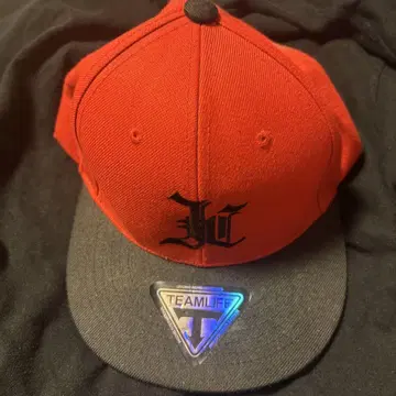 TEAMLIFE 스냅백 캡 레드/블랙 프리 사이즈
