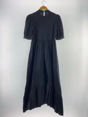 ZARA 자라 패널 미디 원피스 M 사이즈 퍼프 슬리브 반팔 블랙