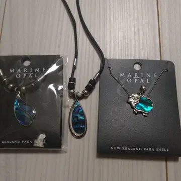 MARINE OPAL 파우아 쉘 목걸이 3점 일괄