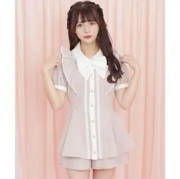 시크릿허니 펄 옷깃 셋업