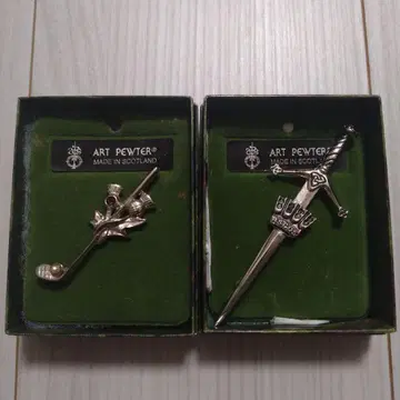 미사용 새상품! ART PEWTER 스코틀랜드 핀 배지 2점 일괄