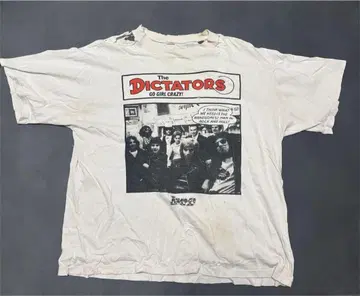 70s The Dictators 데미지 티셔츠 화이트