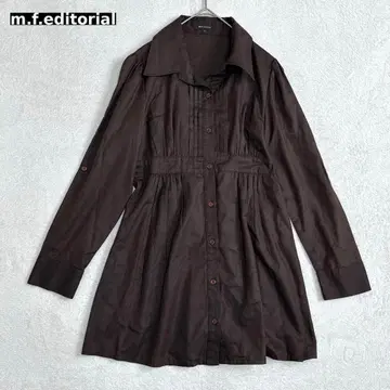 v33 고급 실루엣 m.f.editorial 셔츠 원피스 긴팔 롤업