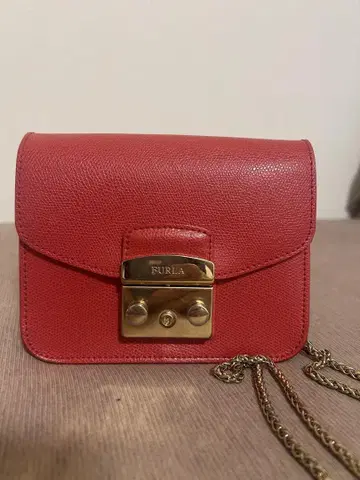 FURLA 빨간색 가죽 미니 백