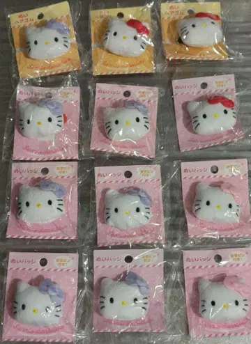 산리오 봉제 배지 봉제 머리끈 헬로키티