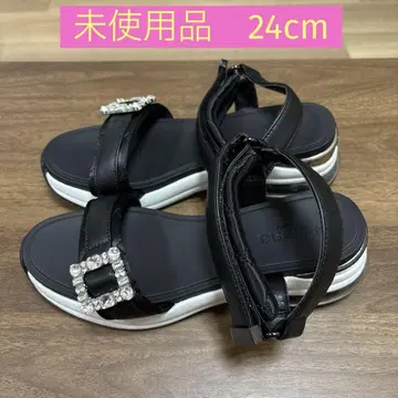 미사용품 플러스 다이애나 +diana 여성용 샌들 블랙 24cm