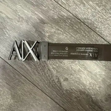 Armani Exchange 천연 가죽 벨트 34인치 블랙