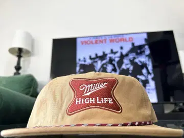 USA Miller HIGH LIFE BEER 캡 베이지