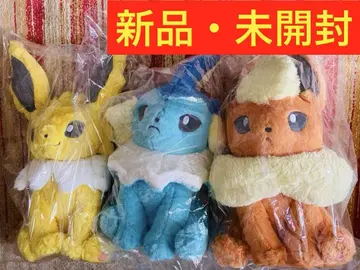 포켓몬 푹신푹신 안는 봉제인형 샤미드 & 부스터 & 썬더