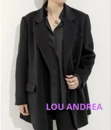 LOU ANDREA 더블 페이스 자켓 블랙