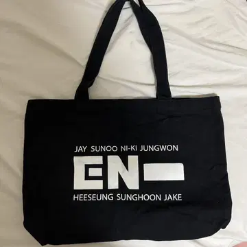 ENHYPEN EN 로고 토트백 블랙