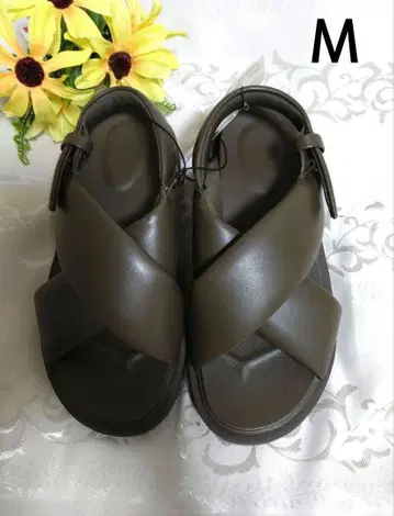 UNIQLO C 크로스 스트랩 샌들 M 24cm 올리브