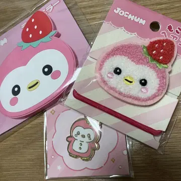 [익명 배송] JOCHUM 포포 러버 거울 몽글몽글 머리끈 메탈 참