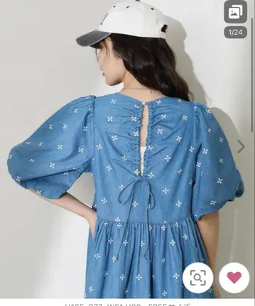 [완판템] FREAK'S STORE 인도 미니 꽃무늬 자수 퍼프 원피스