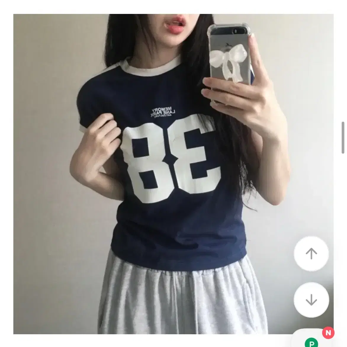 Lettering Ringer Tee Printed Color Block Short Sleeve Crop