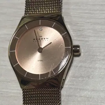 SKAGEN 여성용 손목시계 핑크 골드
