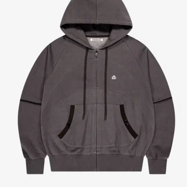 【COLOR iN ID】scotch zip-up Koi sei o String Pocket Hooded Zip-Up Wine Color on Bunjang