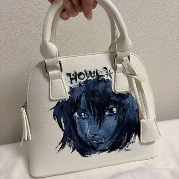 하울의 움직이는 성 HOWL 페인트 핸드백 White 숄더 포함