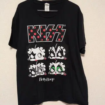 KISS Betty Boop 콜라보 T셔츠 블랙