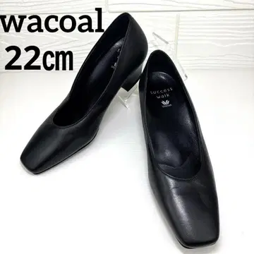 미사용 와코루 success walk 펌프스 E 22cm 블랙 천연 가죽