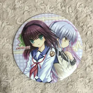 희귀 Angel Beats! 스탠드 포함 캔뱃지 유리 카나데 key