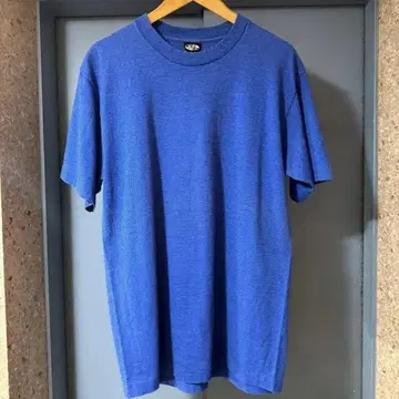 미국제 EZ GEAR 얇은 보더 티셔츠 Y2K 블루
