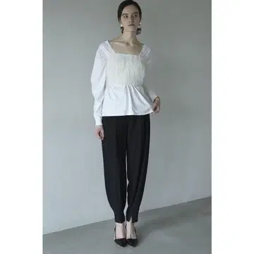 CLANE SLIT HEM BALLOON PANTS