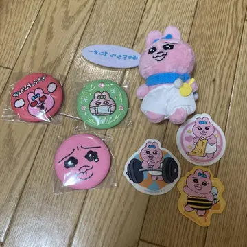 빤쮸토끼 스트랩 배지 스티커 세트