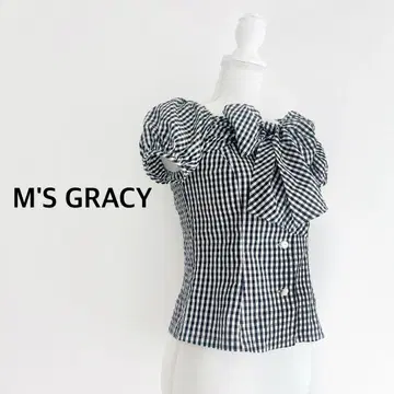 M'S GRACY 깅엄 체크 블라우스