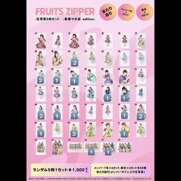 FRUITS ZIPPER 브로마이드 여름 나비 edition