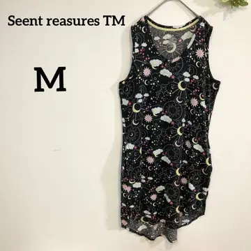 Seent reasures TM 우주 패턴 슬리브리스 원피스 튜닉