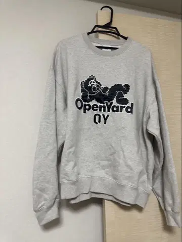 OpenYard 그레이 맨투맨 티셔츠