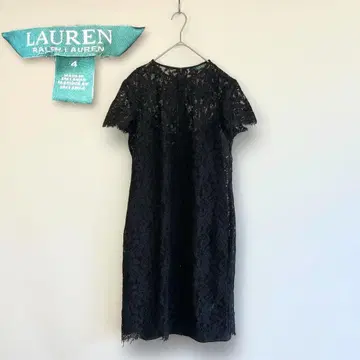빅 사이즈 RALPH LAUREN 레이스 원피스 블랙 반팔 4