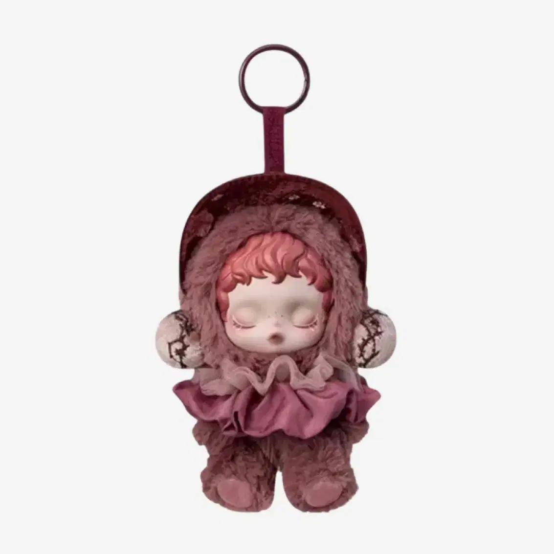 キーホルダー・キーリング Labubu The Monsters Tasty Macarons Series Soymilk Keyring Soymilk - Labubu The MONSTERS Exciting Macaron Vinyl Face by