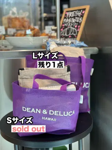 DEAN & DELUCA 하와이 한정판 메쉬 토트백 L 사이즈