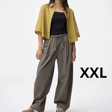GU 배럴 레그 풀온 팬츠 XXL 올리브