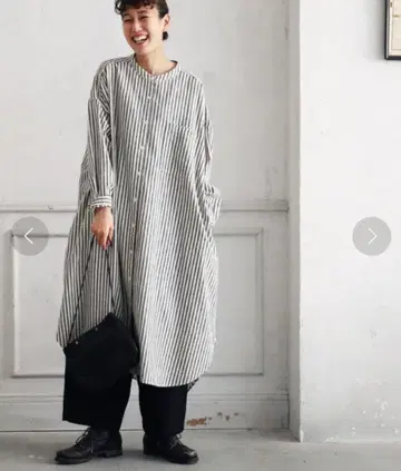 소울베리 블랙에 매치하고 싶은 스트라이프 원피스 셔츠 원피스