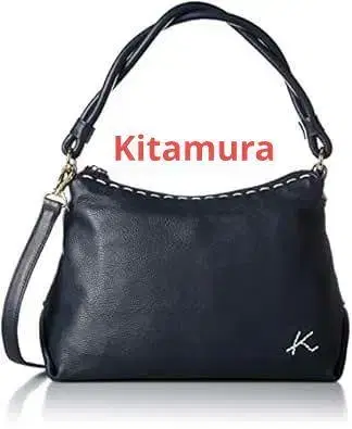 Kitamura 숄더백 블랙 가죽