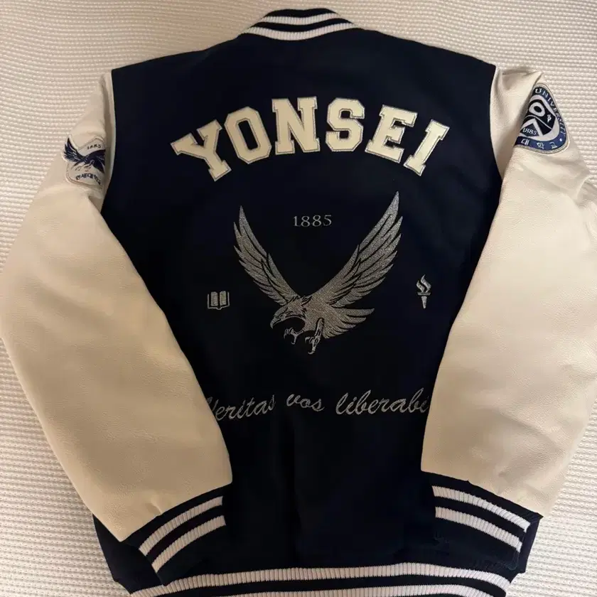 M) Yonsei University Varsity Jacket Navy #연세대,#연세대학교