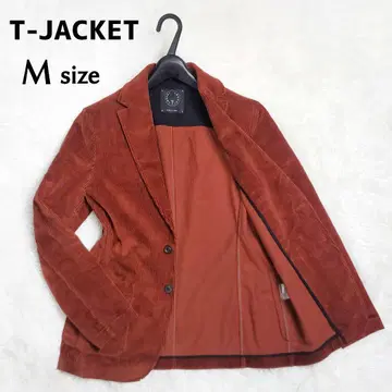 새상품급 T-JACKET 코듀로이 테일러드 자켓 백 오픈 홍차색 M