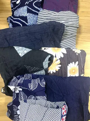 고품질 기모노 유카타 어두운색 SET