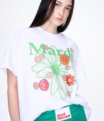 Mardi Mercredi 티셔츠 꽃무늬 그린