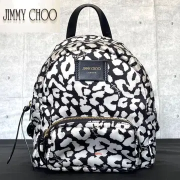 [새상품급] JIMMY CHOO CANDICE 레오파드 화이트 백팩