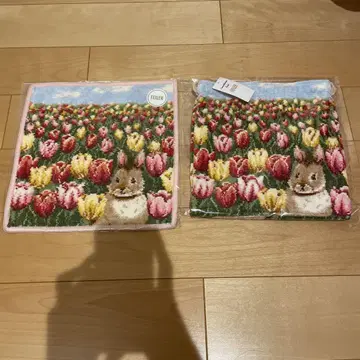 페일러 x 코스메 키친 튤립 토끼 손수건과 복조리 세트