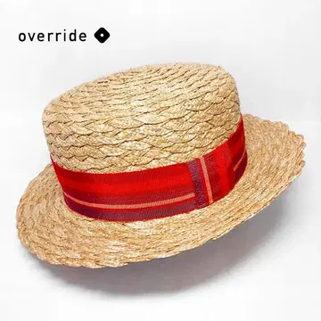 택 포함 새상품 override 오버라이드 스트로우 햇 땋은 캉캉 모자