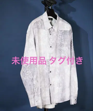 unrelaxing 올 패턴 셔츠 라이트 그레이 계열