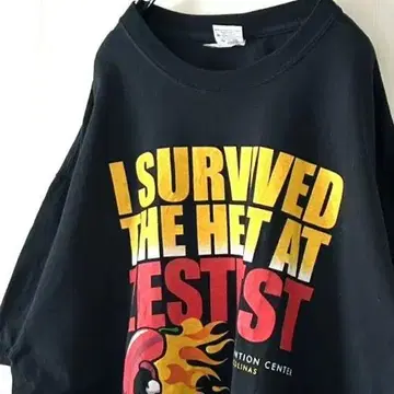 길단 고추 I SURVIVED 티셔츠 XL 블랙 구제 의류