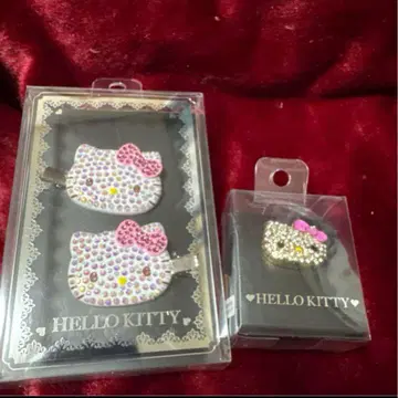 새상품 Sanrio 산리오 주얼 데코 헬로키티 앞머리 클립 머리끈
