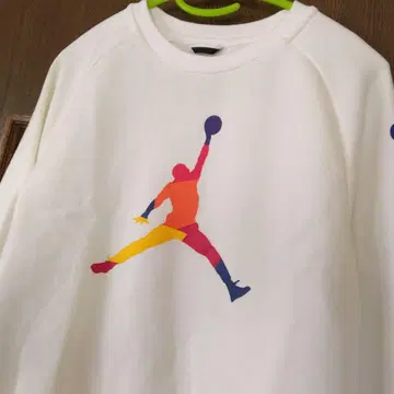 AIR JORDAN 맨투맨 트레이닝복 속기모 화이트 S
