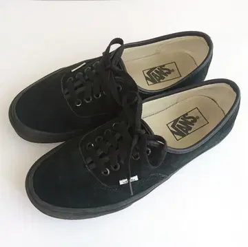vans 어센틱 올 블랙 US8 피그 스웨이드 블랙